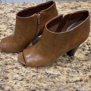 a.n.a. Peep Toe Zip Booties Size 7 1/2